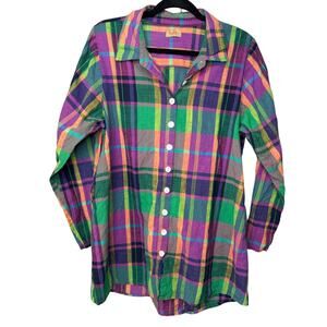 Tulip Boutique Label Multicolor Plaid Tunic Top